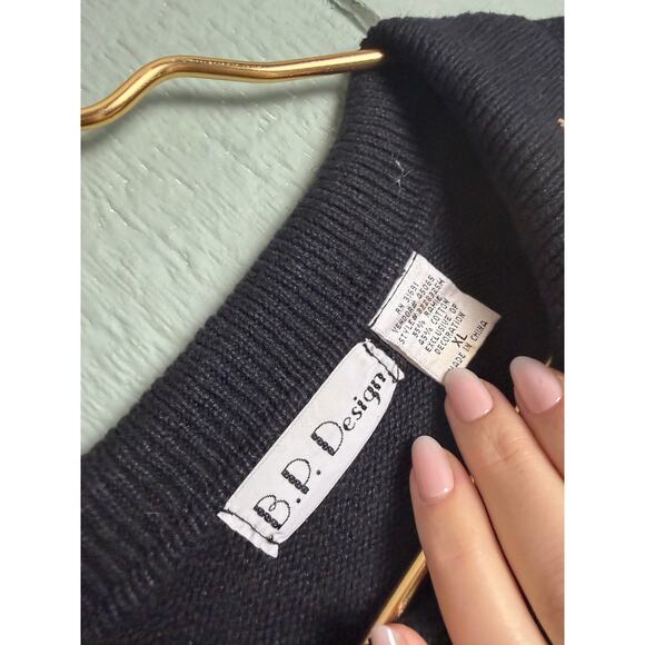 Vintage B.P. Design Embellished Christmas Stocking Cardigan – Women’s XL - Picture 6 of 8